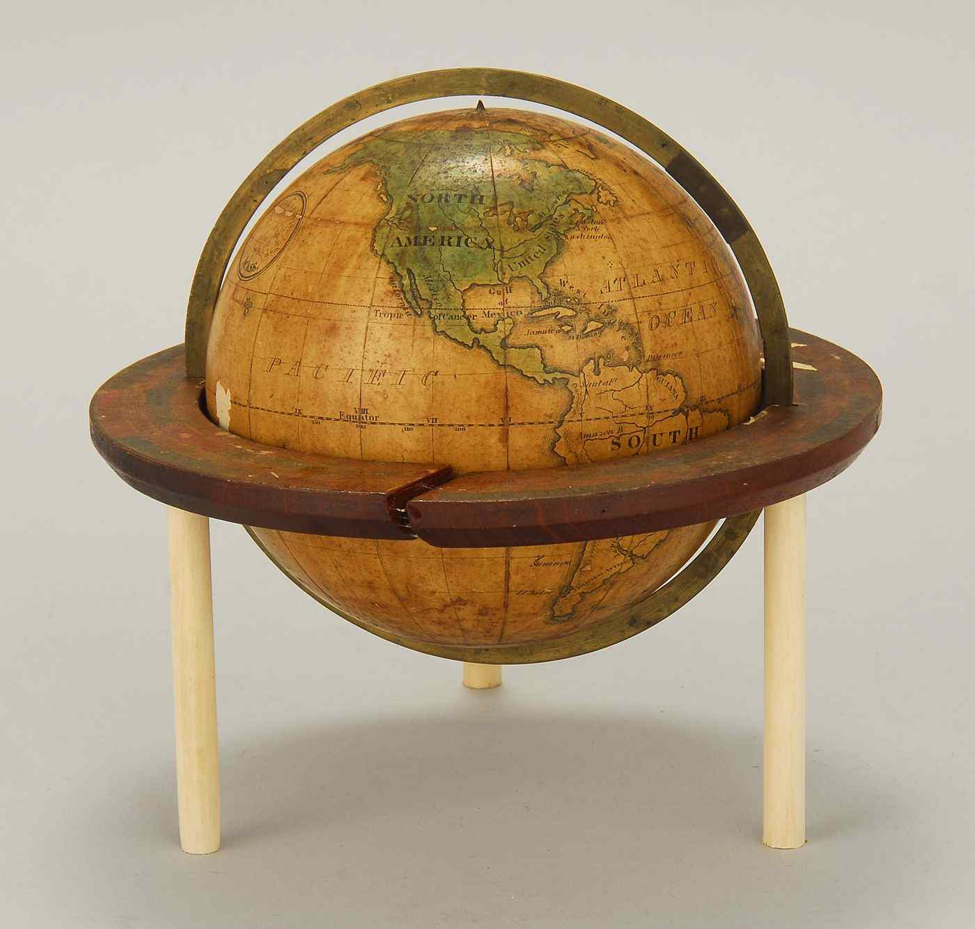 Appraisal: SMALL TERRESTRIAL GLOBEAmerican th CenturyMade by David C Murdock of