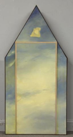 Appraisal: HUBBARD John Acrylic on Shaped Canvas GothicSky Kenmore Galleries Philadelphia