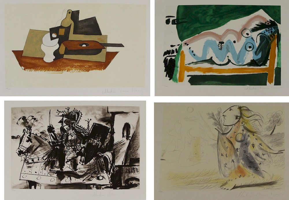 Appraisal: PABLO PICASSO After Lot of Four Lithographs signed Collection Marina