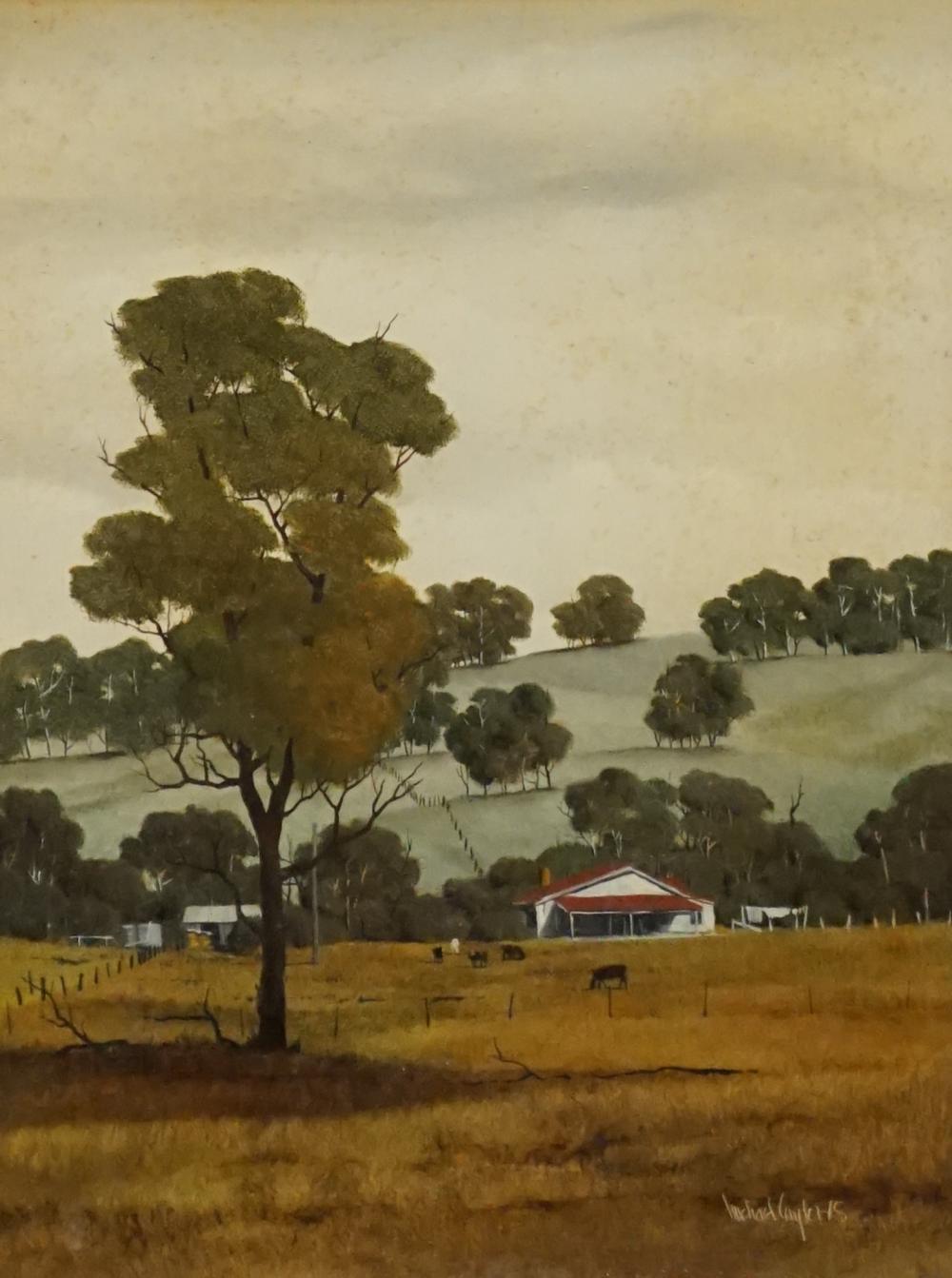 Appraisal: Michael Taylor Australian b Rural Landscape Oil on Panel Signed