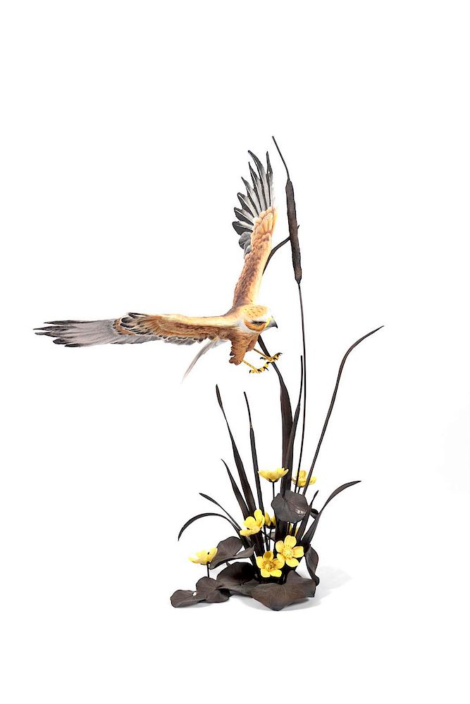 Appraisal: A Boehm Porcelain Crested Flycatcher Height inches A Boehm Porcelain