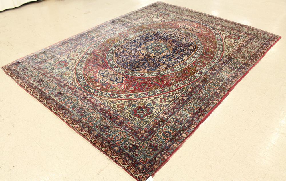 Appraisal: SEMI-ANTIQUE PERSIAN KERMAN CARPET Kerman Province southeastern Iran hand knotted