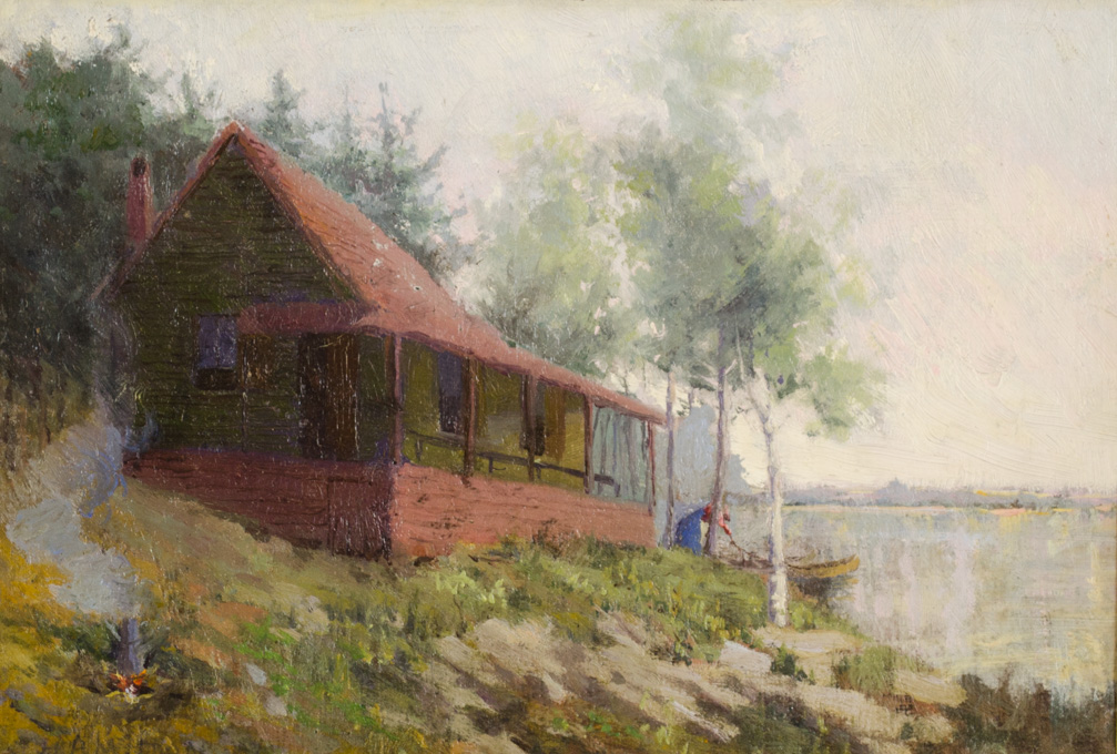 Appraisal: HAMILTON HAMILTON OIL ON CANVAS Connecticut California - Cabin at