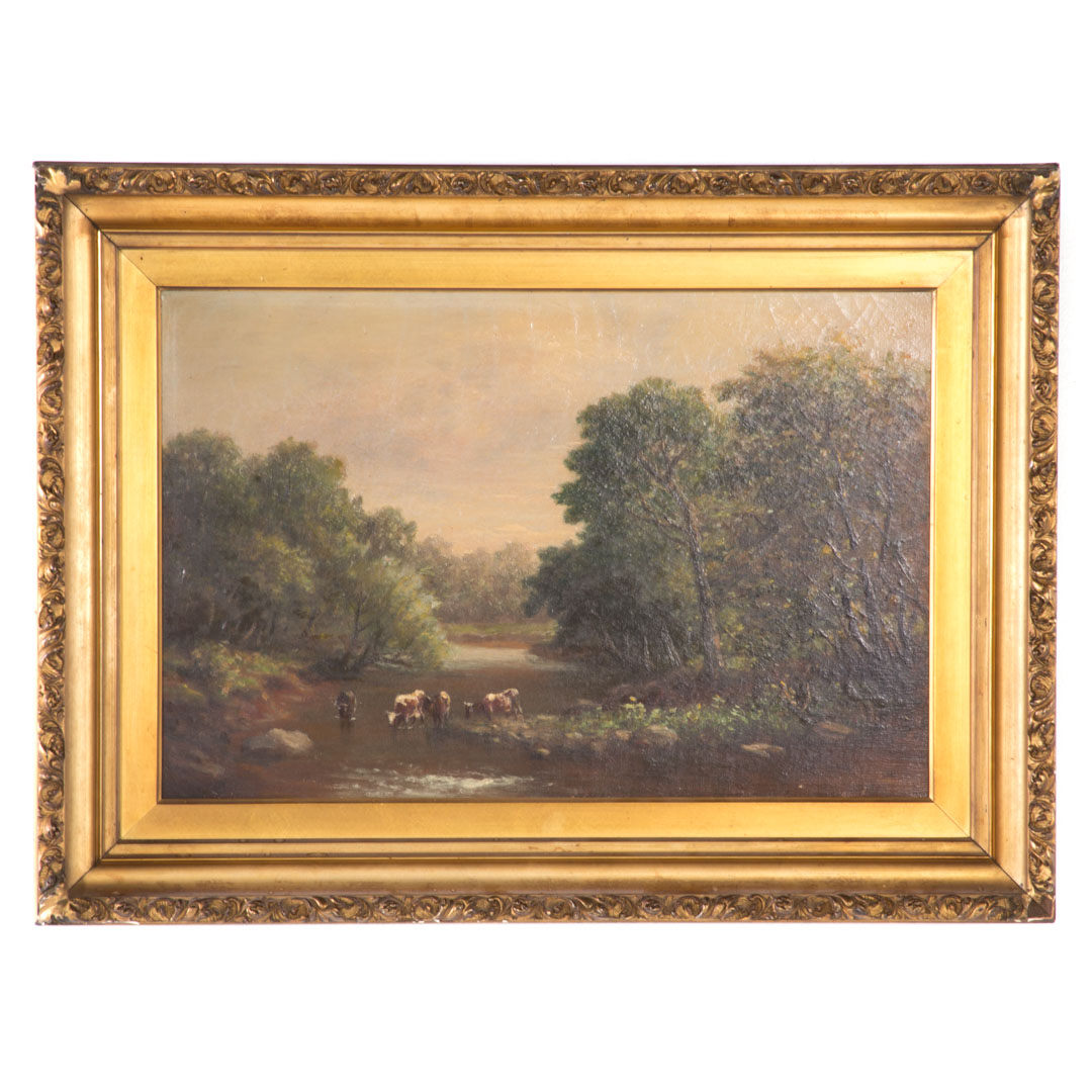 Appraisal: American School th c Landscape oil on canvas Unsigned x