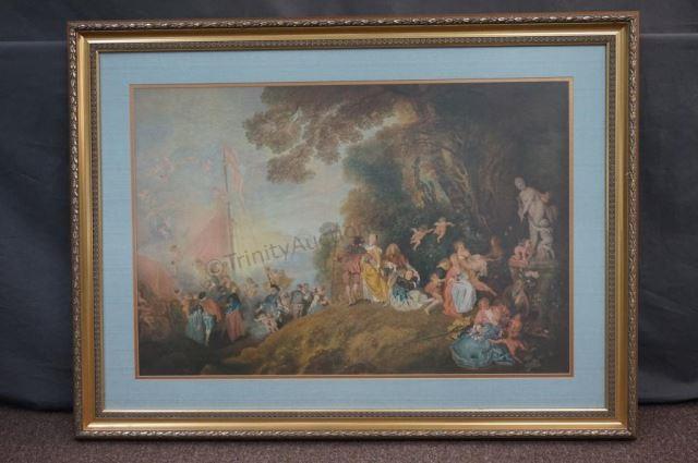 Appraisal: French Rococo period print of the original painted c is