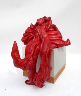 Appraisal: Roxy Paine Sculpture Abstract sculpture accomplished in red low-density polyethylene