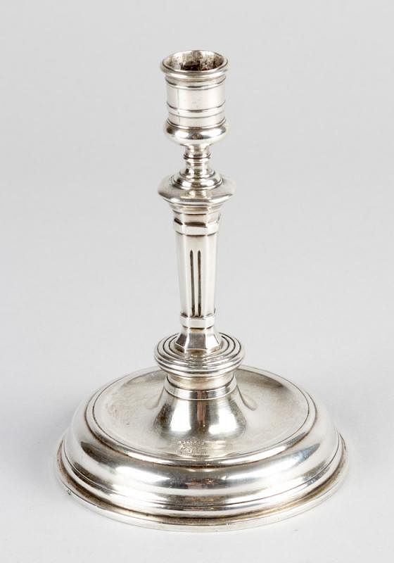 Appraisal: Vienna silver candle stick Vienna silver candle stick of aristocratic