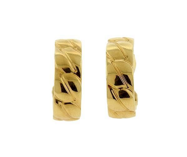 Appraisal: Cartier K Gold Hoops Earrings METAL K gold MEASUREMENTS earrings