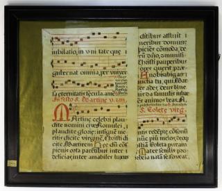 Appraisal: PR German Musical Illuminated Vellum Manuscripts GERMANY TH CENTURY OR