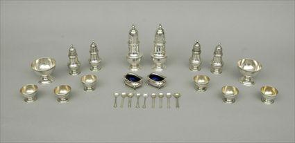 Appraisal: Misc Group of Assorted Sterling Silver and Silver-Plated Salts and