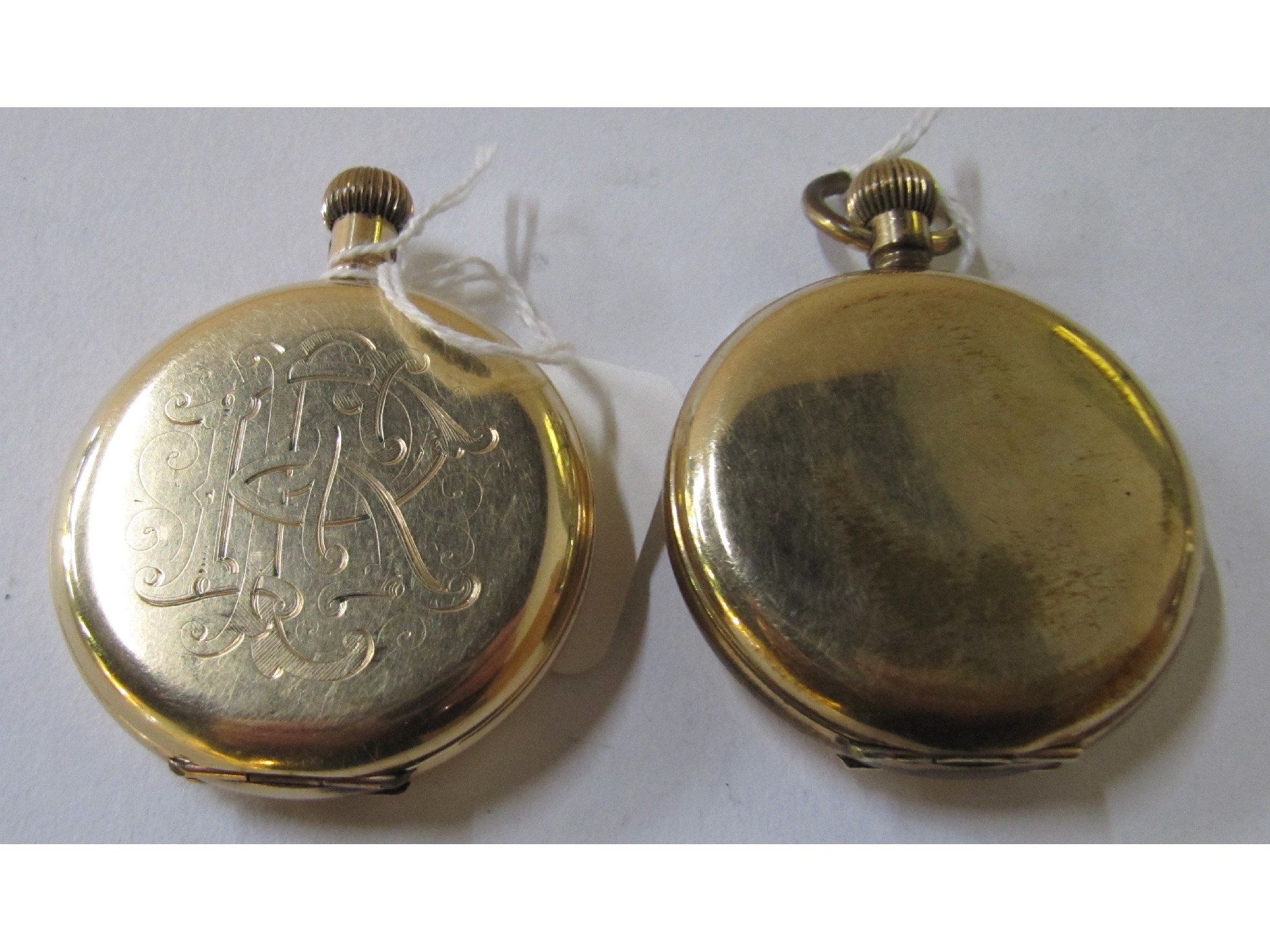 Appraisal: A lot comprising two rolled gold pocket watches