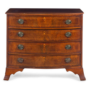 Appraisal: A George III Mahogany Bowfront Chest of Drawers Late th