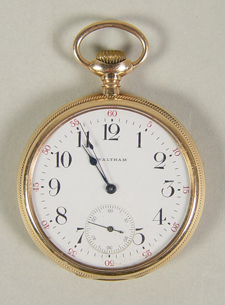 Appraisal: K Waltham Pocket Watch diameter K Waltham watch SN In