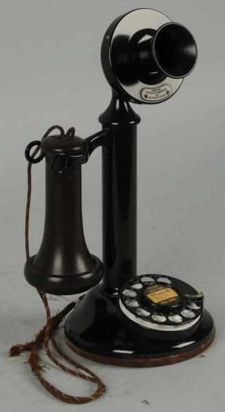 Appraisal: Western Electric AL Dial Candlestick Telephone Circa black brass AB