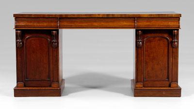 Appraisal: William IV two-pedestal sideboard mahogany and other mixed secondary woods