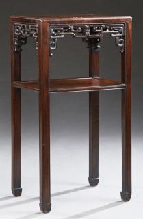 Appraisal: Chinese Rosewood Stand th c the rectangular t Chinese Rosewood