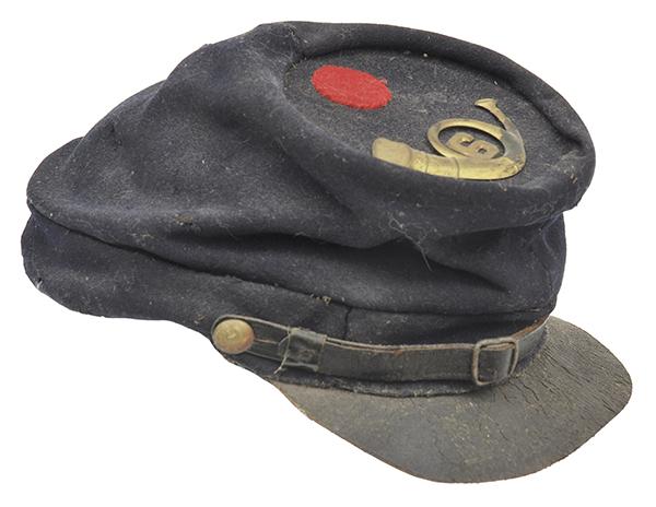 Appraisal: AMERICAN CIVIL WAR ERA KEPI CAP NAVY BLUE WOOL WITH