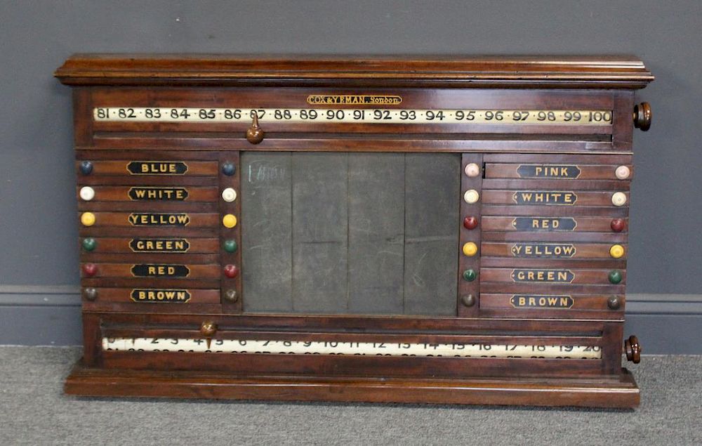 Appraisal: Antique Pool Score Board From an East Hampton L I