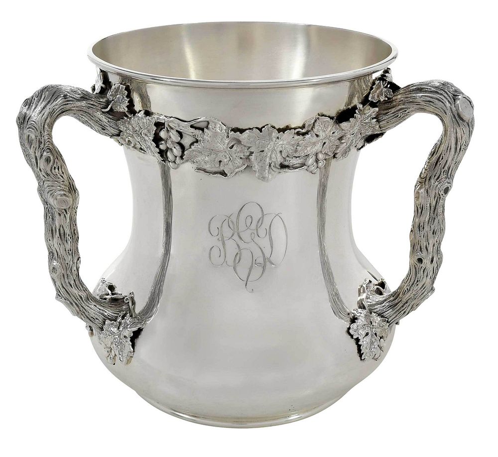 Appraisal: Gorham Sterling Loving Cup American urn form with twig handles