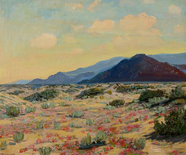 Appraisal: James Arthur Merriam American - Desert in Bloom Palm Springs