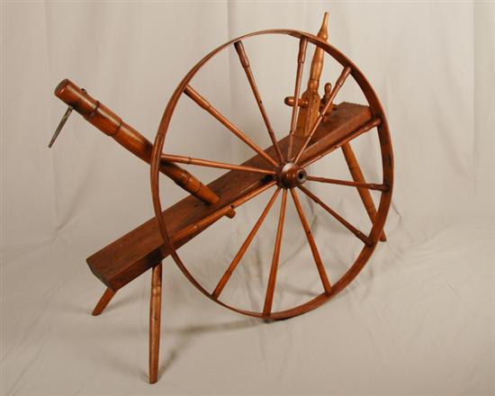 Appraisal: A th C Mixed Wood Walking Wheel Spinning Wheel for