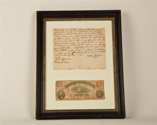 Appraisal: An Undated and Handwritten Virginia Slave Bill of Sale from