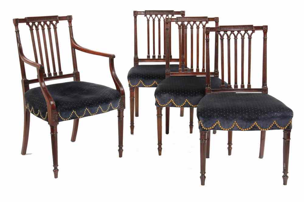 Appraisal: SET DINING CHAIRS - Custom Sheraton Mahogany Dining Centennial Chairs