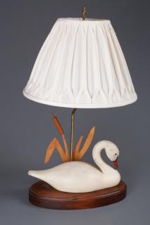 Appraisal: The Decoy Shop Swan Table Lamp Swan decoy table lamp