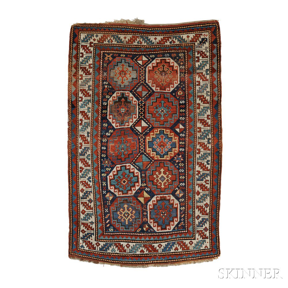 Appraisal: Kazak Rug Southwest Caucasus late th century two rows of