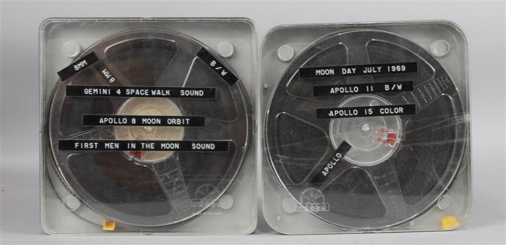 Appraisal: TWO NASA MOON DAY JULY SUPER MM FILM REELS WITH