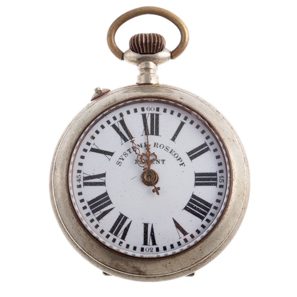 Appraisal: A Late 's Roskopf Pocket Watch Late 's Roskoph metal