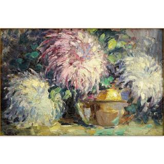 Appraisal: Maximilien Luce French - Oil on Canvas Still Life with