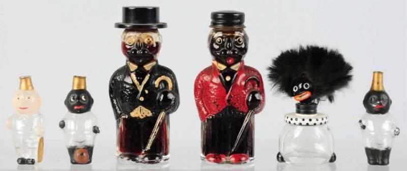 Appraisal: Lot of Glass Black Americana Perfume Bottles Condition Excellent Size