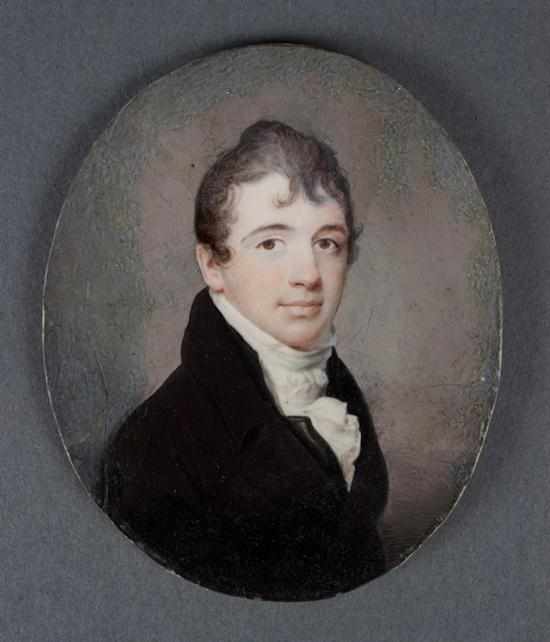 Appraisal: Edward Greene Malbone American - Portrait oval miniature of A