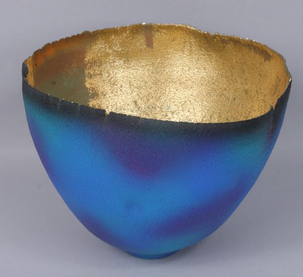 Appraisal: Williams gold-leaf bowl h x diam Good condition Provenance Robert