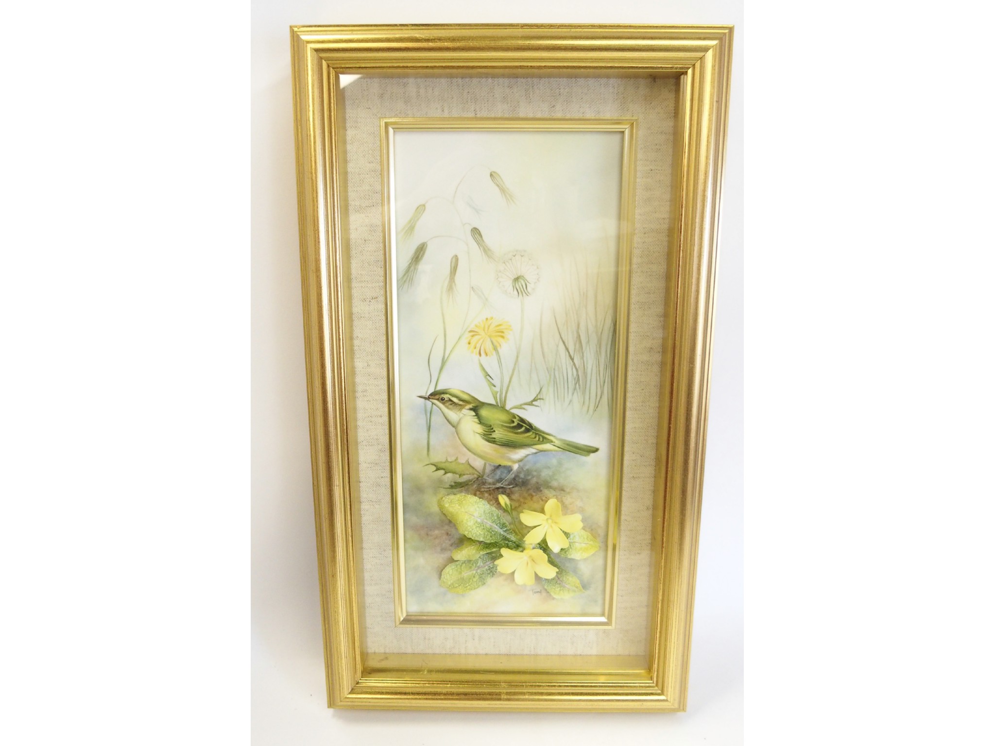 Appraisal: VATABLE LOTSBronte porcelain framed picture of a bird in foliage