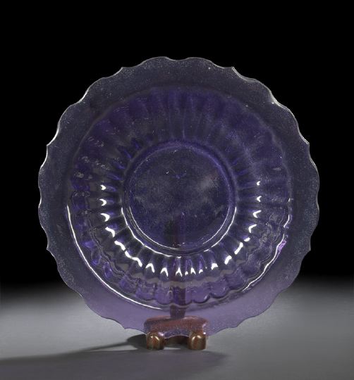 Appraisal: Chinese Export Peking Glass Charger th century the lavender glass