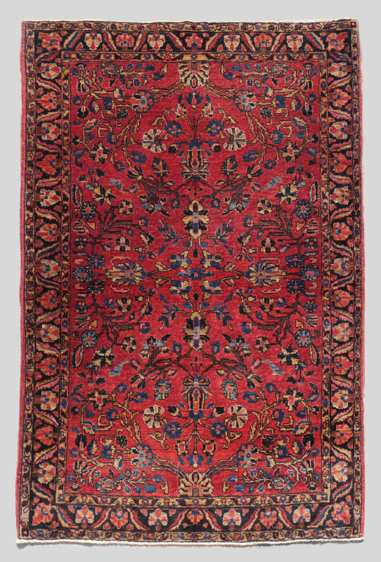 Appraisal: SEMI-ANTIQUE PERSIAN SAROUK HAND KNOTTED WOOL RUG ' '' x