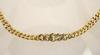 Appraisal: CHAIN - French K bi-color gold flat curb link chain