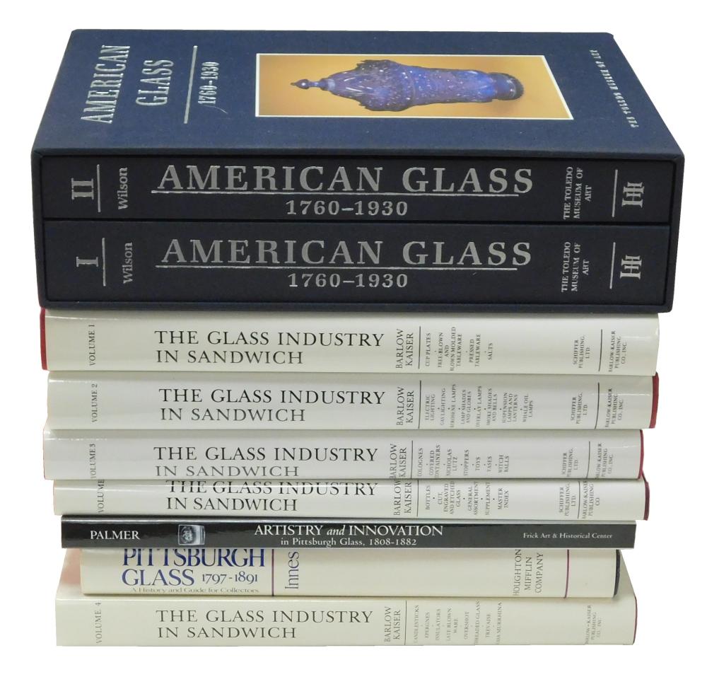 Appraisal: BOOKS Nine books on Sandwich and other fine American glass