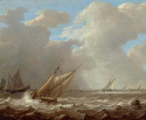 Appraisal: SORGH HENDRICK MAERTENSZ Rotterdam Attributed Marine Oil on panel Monogrammed