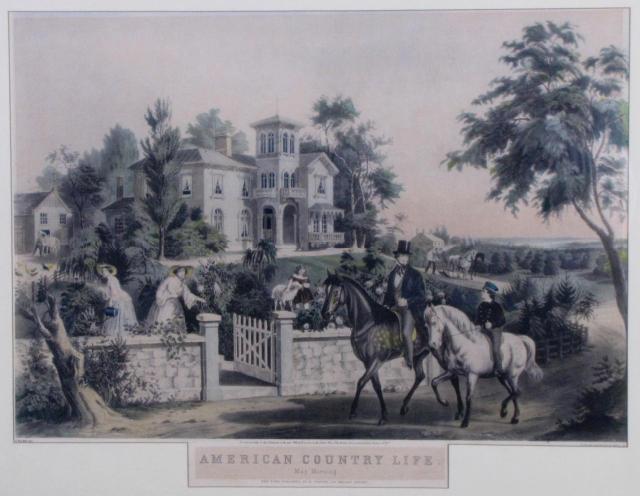 Appraisal: Currier Ives lithograph ''American Country Life'' x image size x