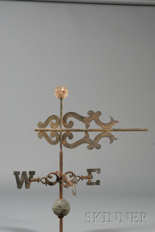 Appraisal: Gilt Sheet Copper Bannerette Weather Vane America late th century