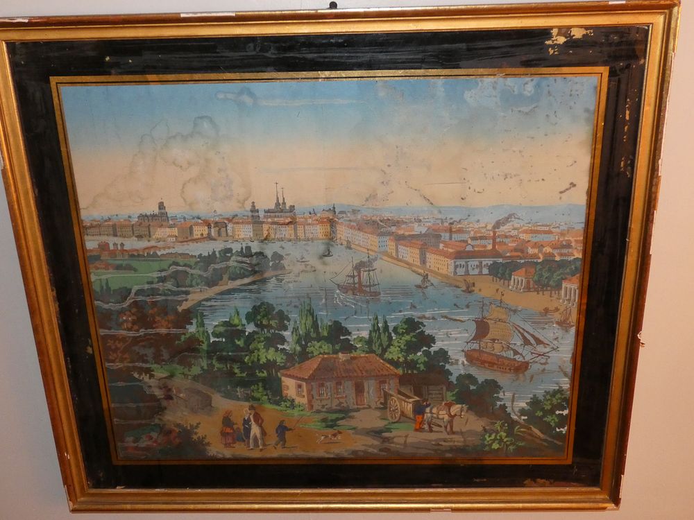 Appraisal: FRENCH PAINTING OF BORDEAUX HARBOR th century French gouache painting