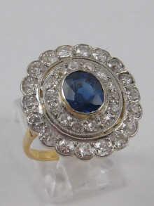 Appraisal: A yellow and white metal old brilliant cut diamond and