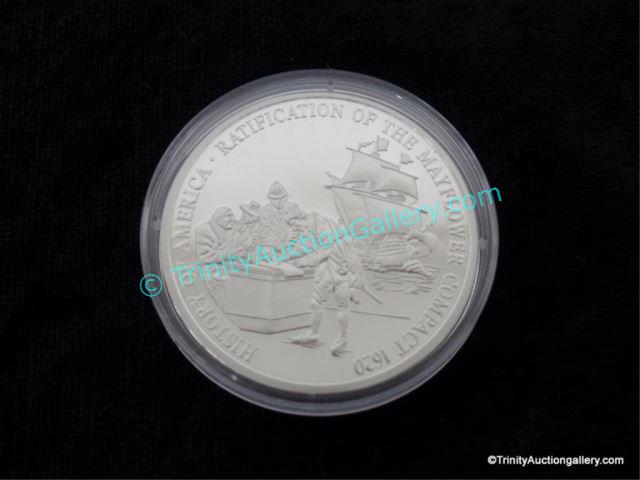 Appraisal: Silver Mayflower Compact Bullion Pr Coin Limited Edition Proof of