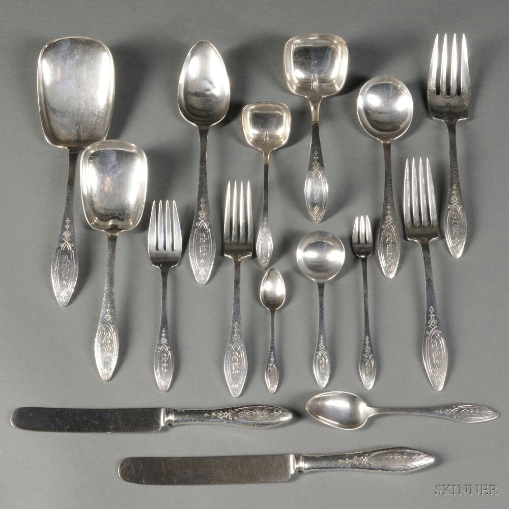 Appraisal: Towle Merrimack Pattern Sterling Silver Flatware Service Attleboro Massachusetts mid-