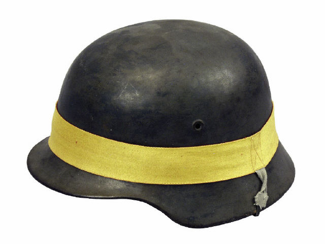 Appraisal: German WWII Helmet With MP reversible band attached very good