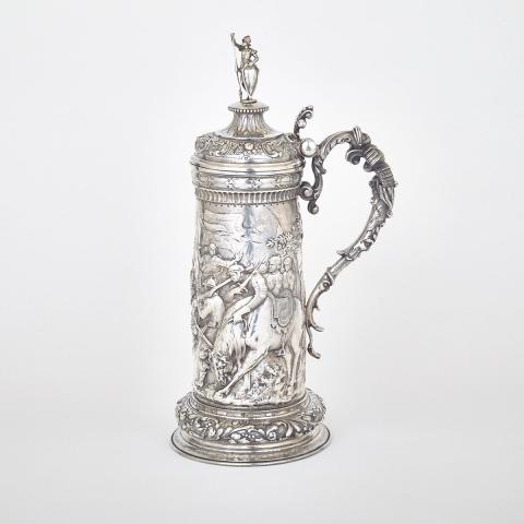 Appraisal: German Silver Flagon J D Schleissner S hne Hanau late