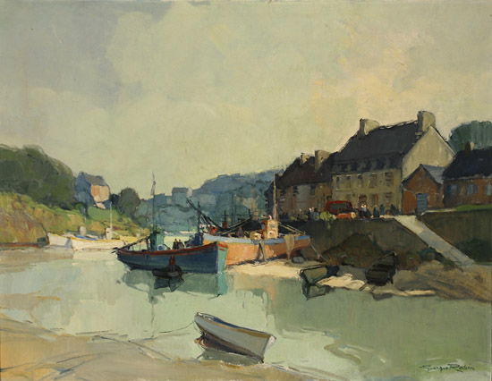 Appraisal: Georges Charles Robin French - Estuary of the Seine Signed